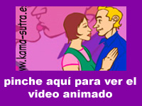 Ilustracin gif animado del beso al labio superior del Kamasutra.