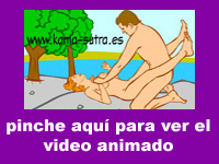 Ilustracin gif animado de la posicin abierta del libro del Kamasutra..